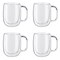 ZWILLING Sorrento Plus 4-pc Double Wall Glass Coffee Mugs, Insulated Coffee Mug, Clear